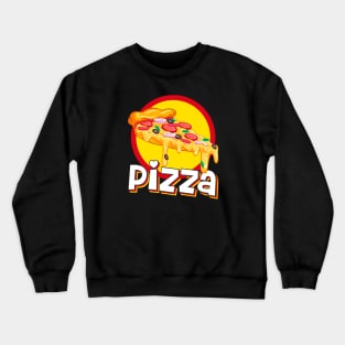 Pizza Cheesy Slice Delicious Crewneck Sweatshirt